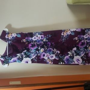 Purple dress with flowers